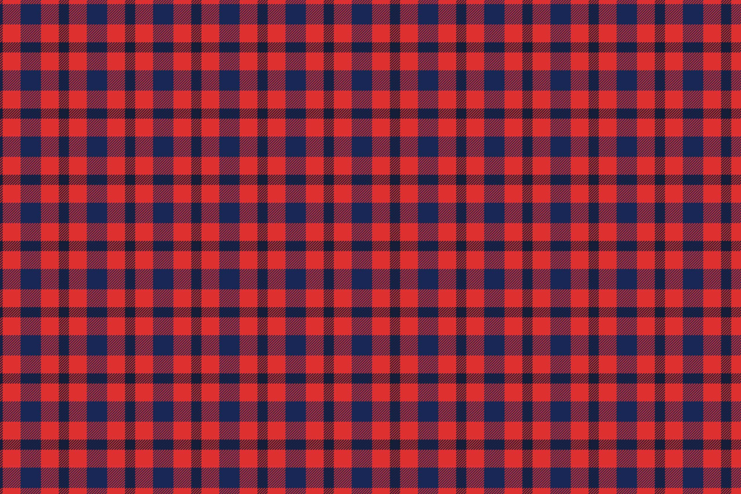 Текстура красная ткань шотландка в прямоугольные синие клетки.