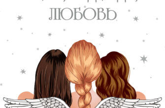 Картинка три девушки с длинными волосами и крыльями ангела Вера Надежда Любовь стоят спиной.