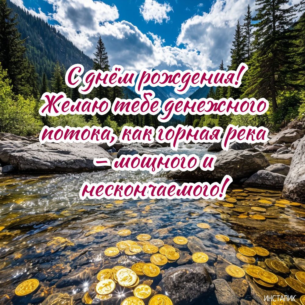 Открытка мужчине на день рождения с пожеланиями денег.