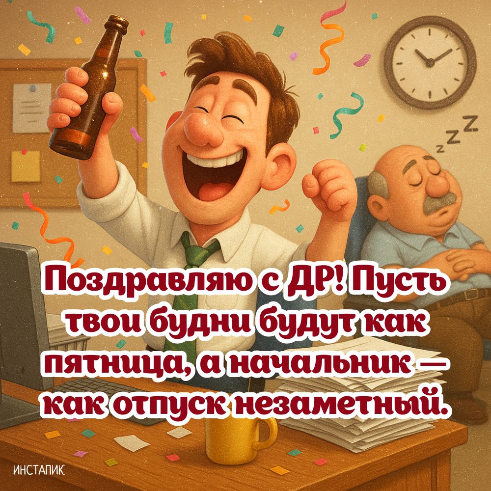Открытка с пожеланием мужчине на ДР в прозе.