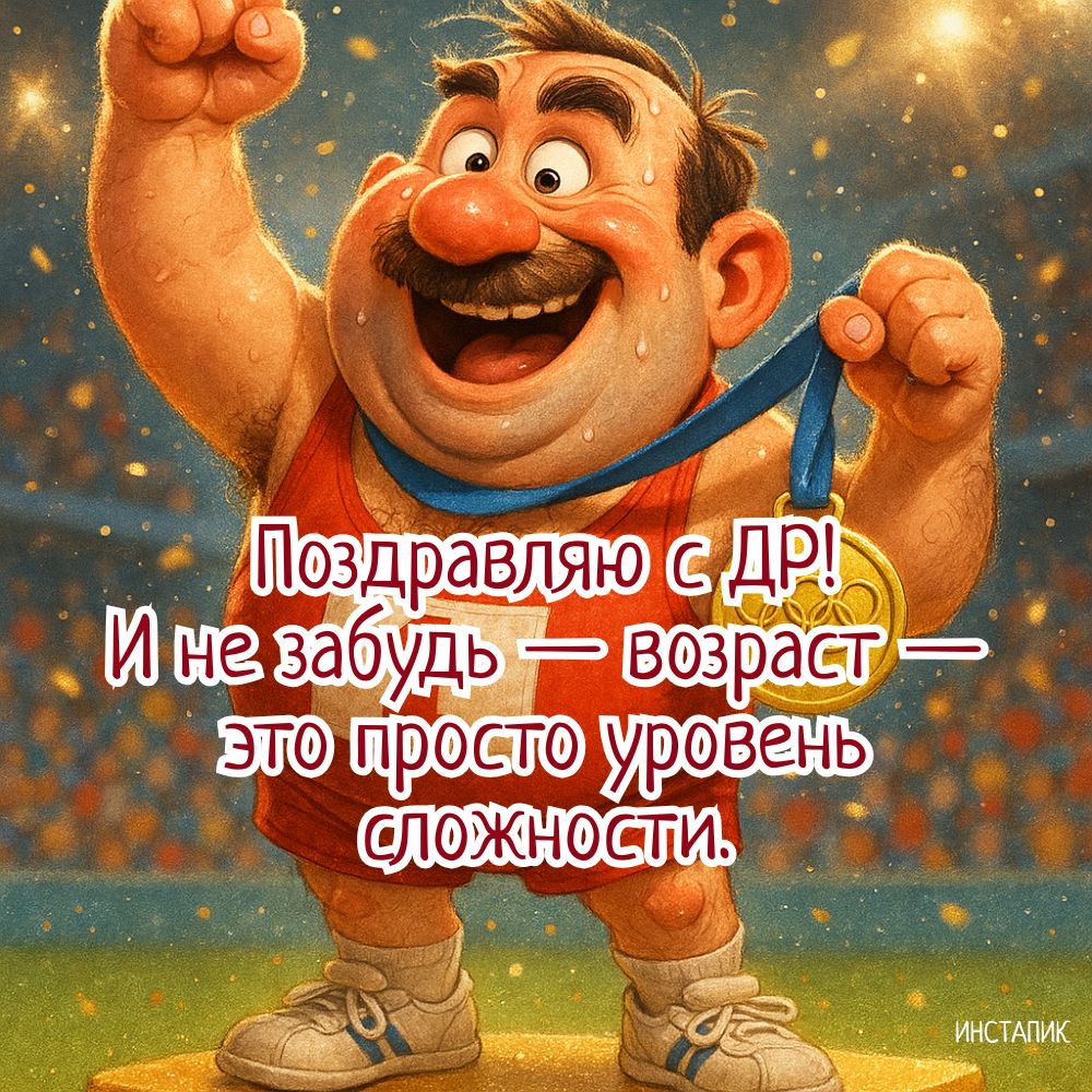 Прикольная картинка поздравляю с ДР для мужчин.